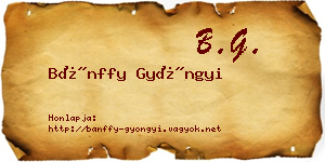 Bánffy Gyöngyi névjegykártya